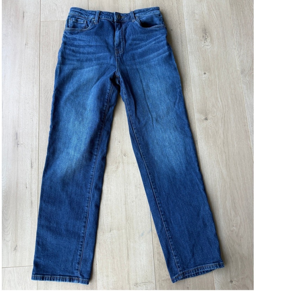 KUT from the Kloth Christine High Rise Straight Leg Jeans Blue Size 8